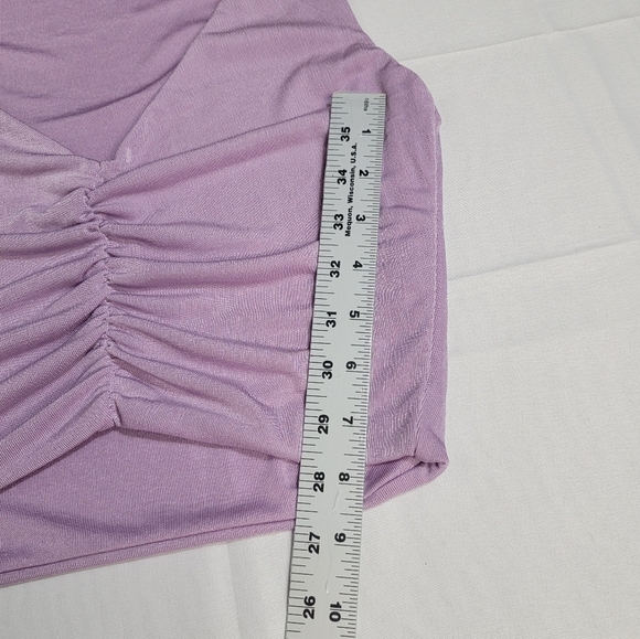 Naked Wardrobe Lavender Ruched Tank Top Size Large - Picture 4 of 8